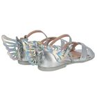 Girls Silver Leather Heavenly Sandals, 1, hi-res