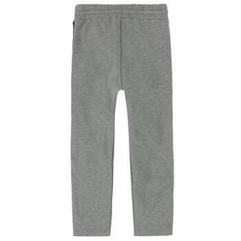 Boys Grey Logo Joggers