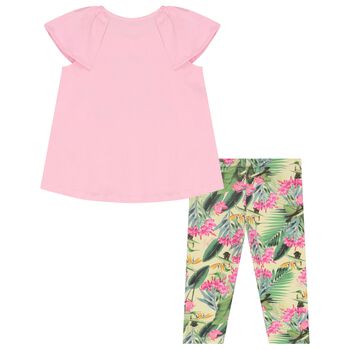 Girls Botanical Print Legging Set