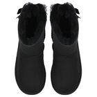 Girls Black Bailey Bow II Suede Boots, 1, hi-res