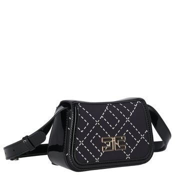 Girls Black Logo Handbag