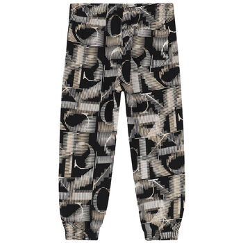 Boys Black Logo Joggers