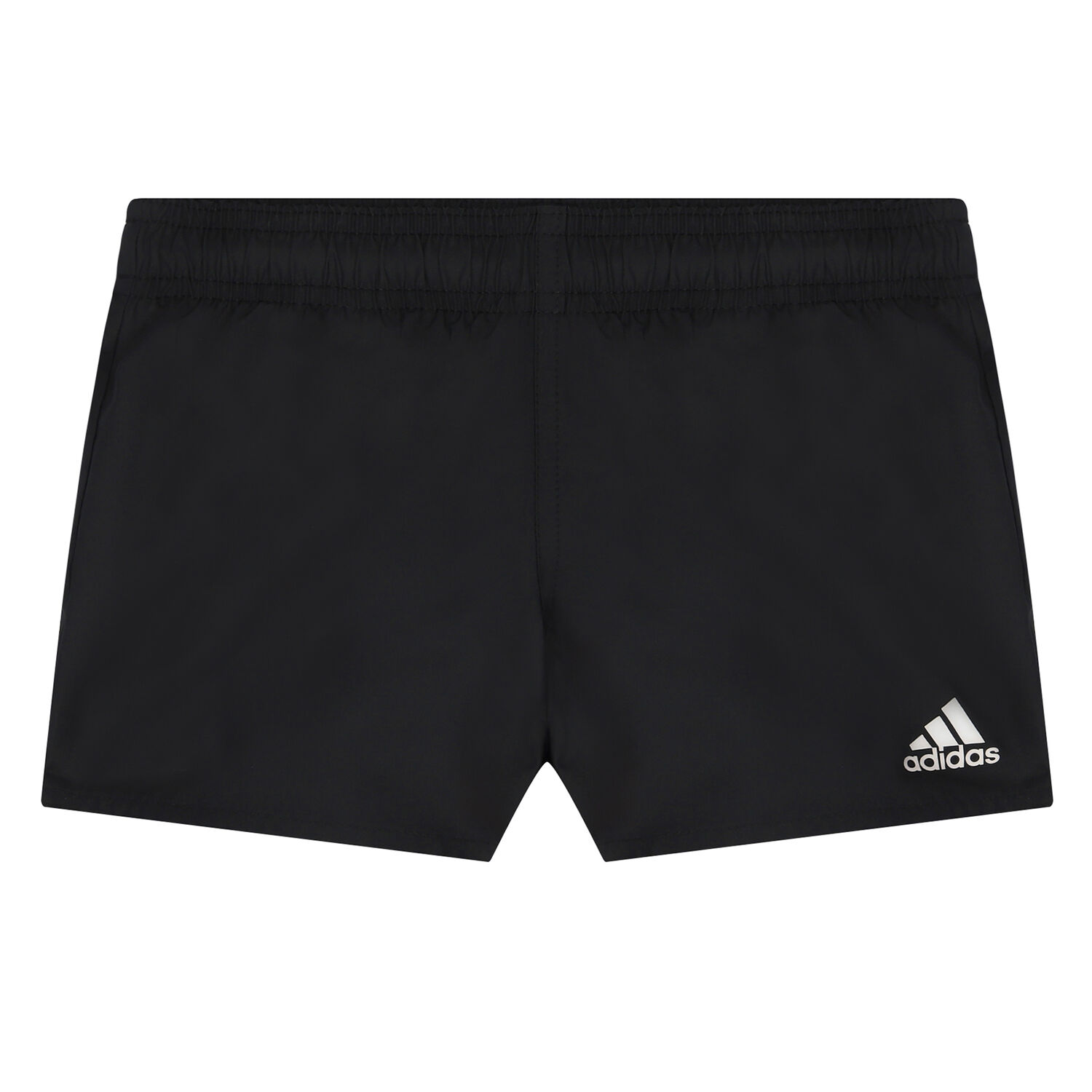 Black Logo Swim Shorts, 1, hi-res