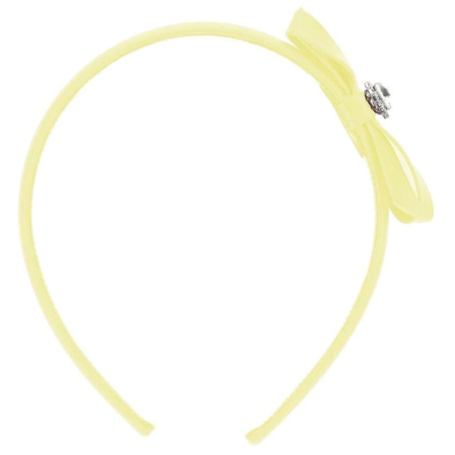 Girls Yellow Bow Headband, 1, hi-res