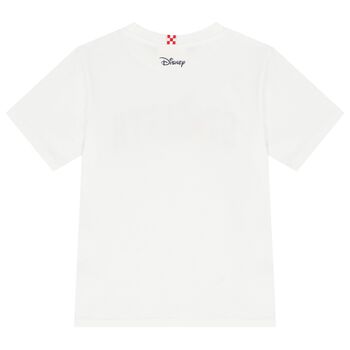 Boys White Disney Prin T-Shirt