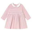 Baby Girls Pink Knitted Dress, 2, hi-res