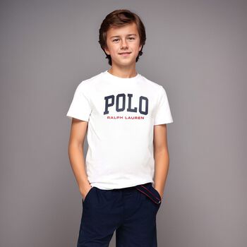 Boys White Logo T-Shirt