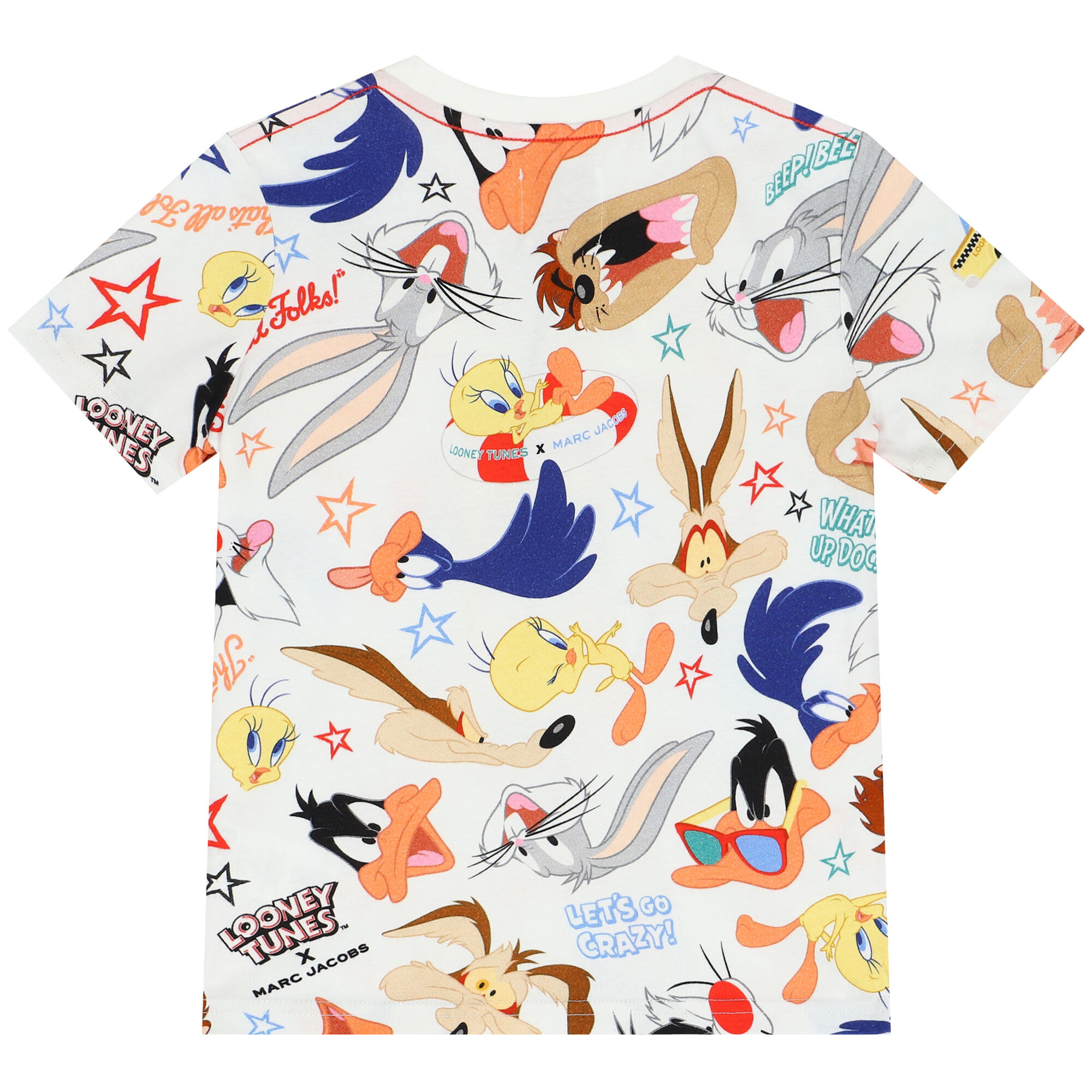 MARC JACOBS White Looney Tunes Logo T-Shirt | Junior Couture Kuwait