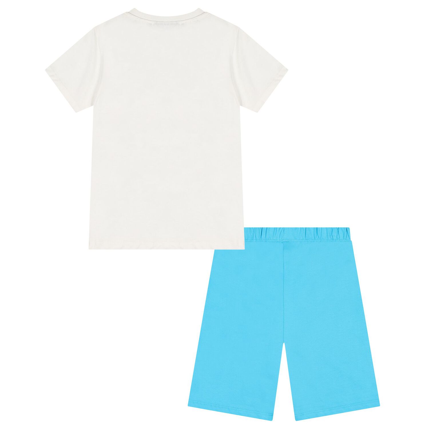 Boys White & Blue Nasa Shorts Set, 1, hi-res