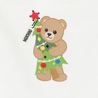 Ivory Christmas Teddy Bear Babygrow, 1, hi-res