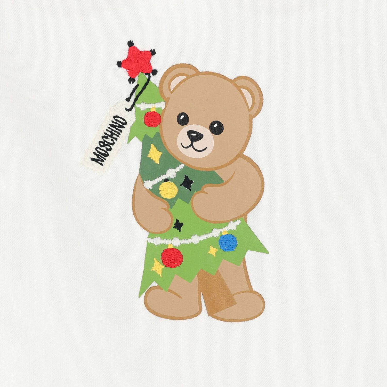Ivory Christmas Teddy Bear Babygrow, 1, hi-res