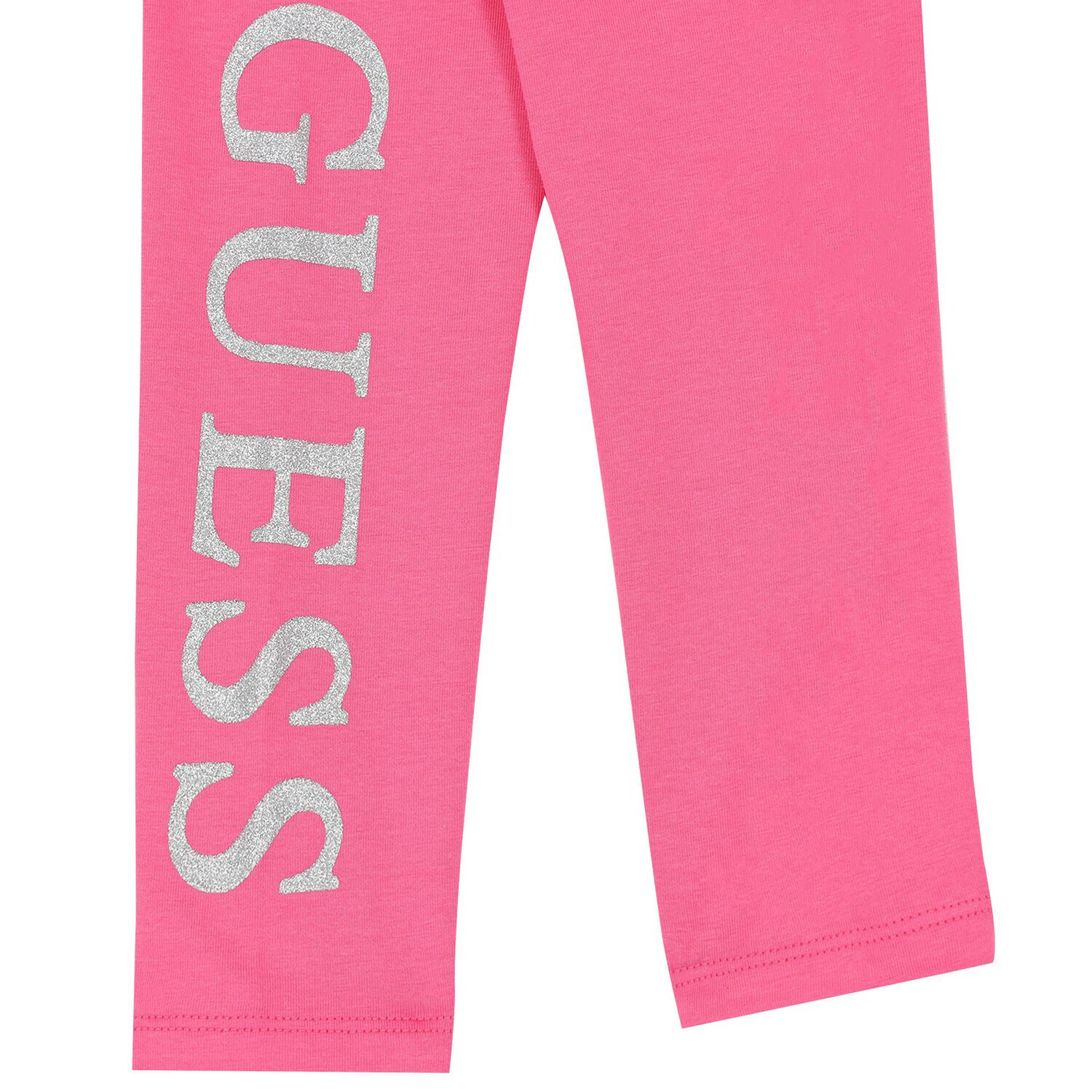 Girls Pink Logo Leggings, 1, hi-res image number null