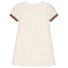 Girls Ivory Boucl&eacute; Dress, 1, hi-res