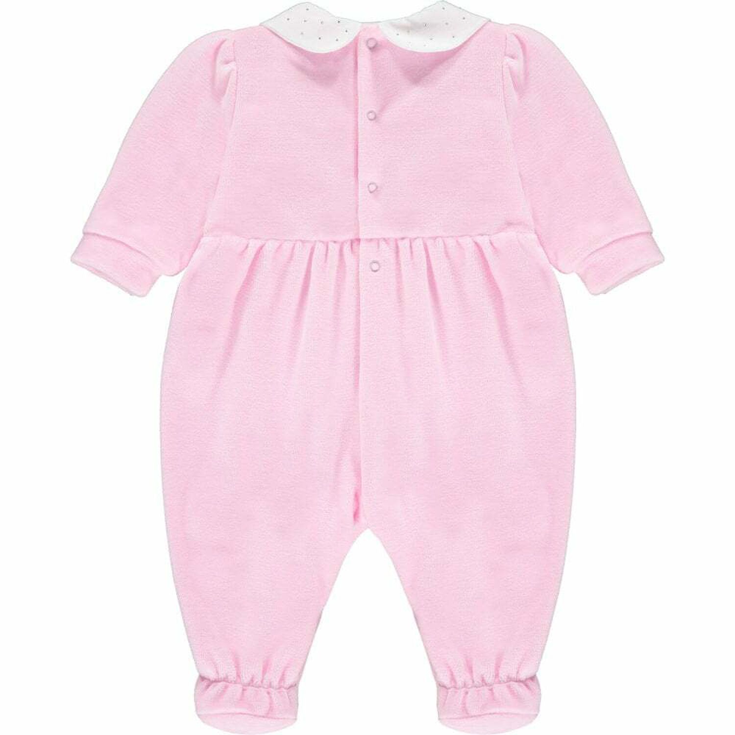 Baby Girls Pink Hearts Babygrow, 1, hi-res image number null