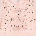 Girls Pink Embellished Crystal Tulle Dress, 1, hi-res