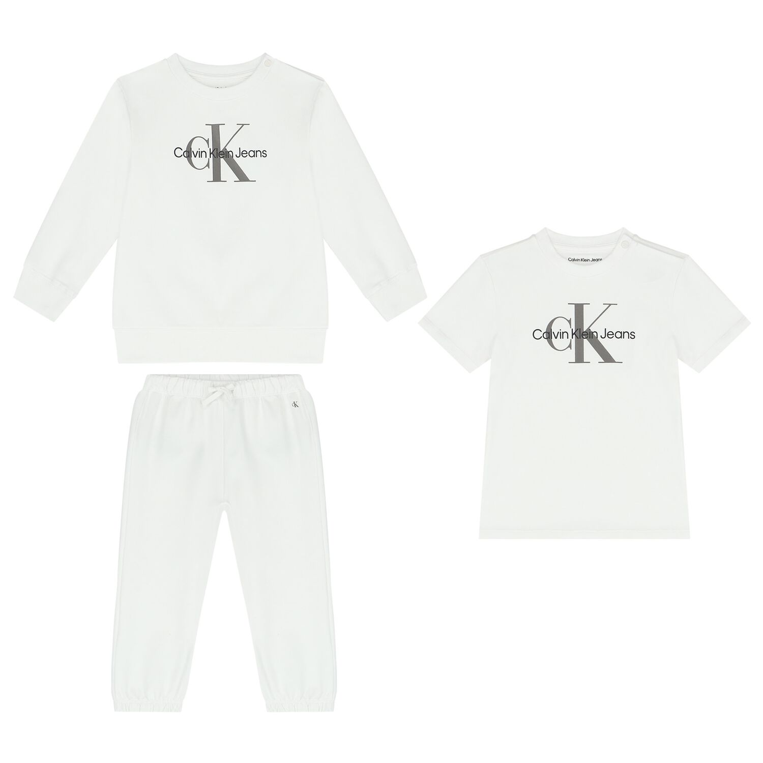 White 3-Piece Tracksuit Gift Set, 4, hi-res image number null
