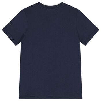 Boys Navy Blue Logo T-Shirt