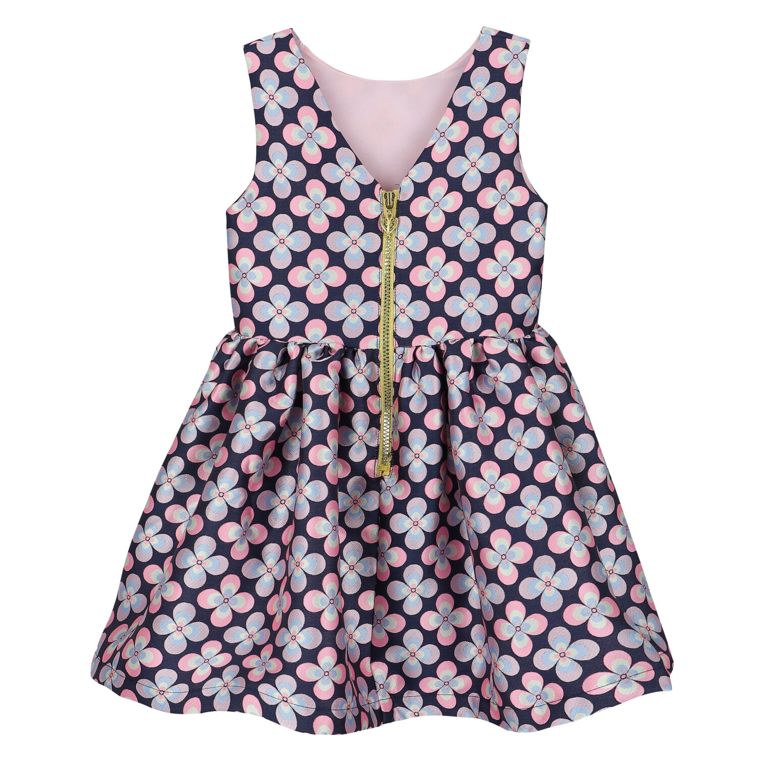 Girls Blue & Pink Dress, 1, hi-res image number null