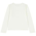 Girls Ivory Embroidered Long Sleeve Top, 1, hi-res