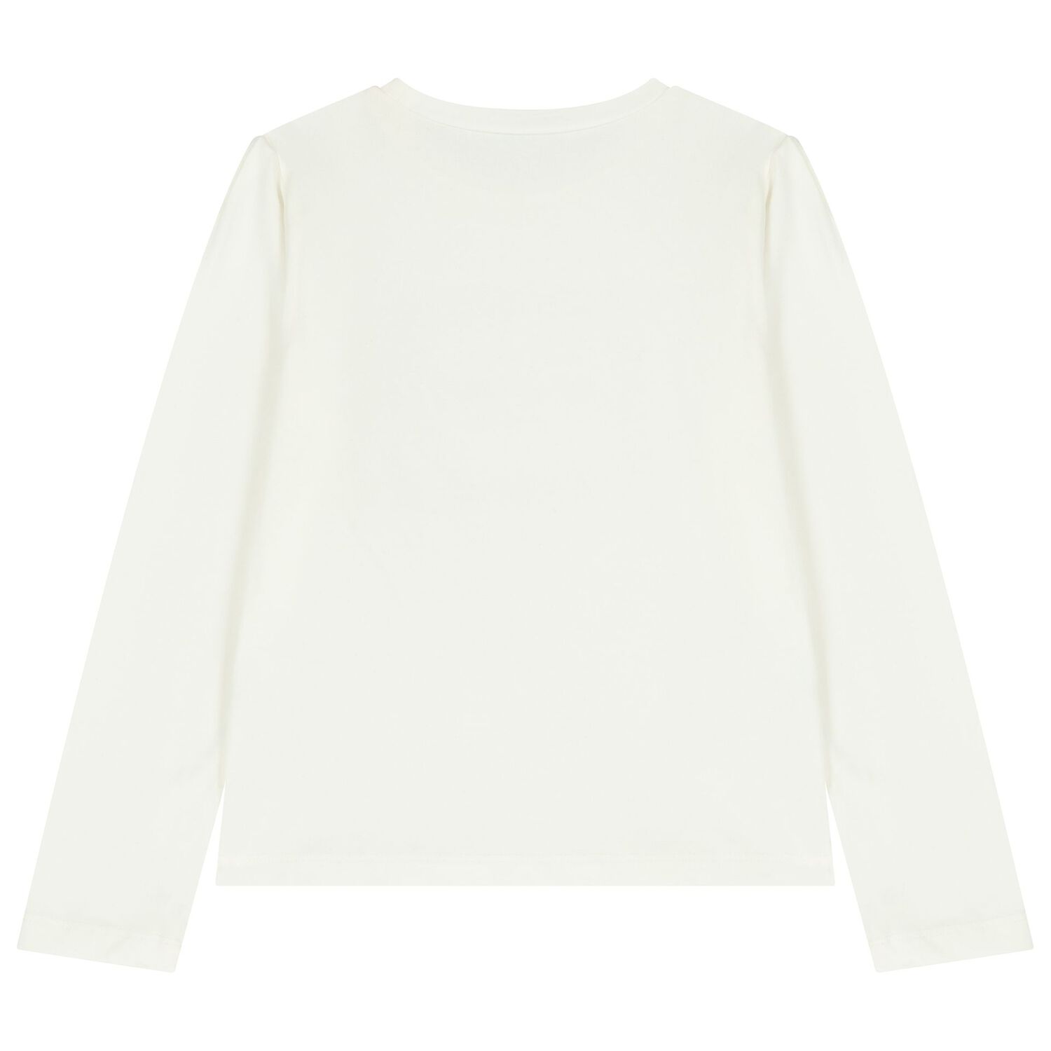 Girls Ivory Embroidered Long Sleeve Top, 1, hi-res