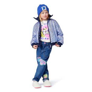 Girls Ivory Pony Long Sleeve Top