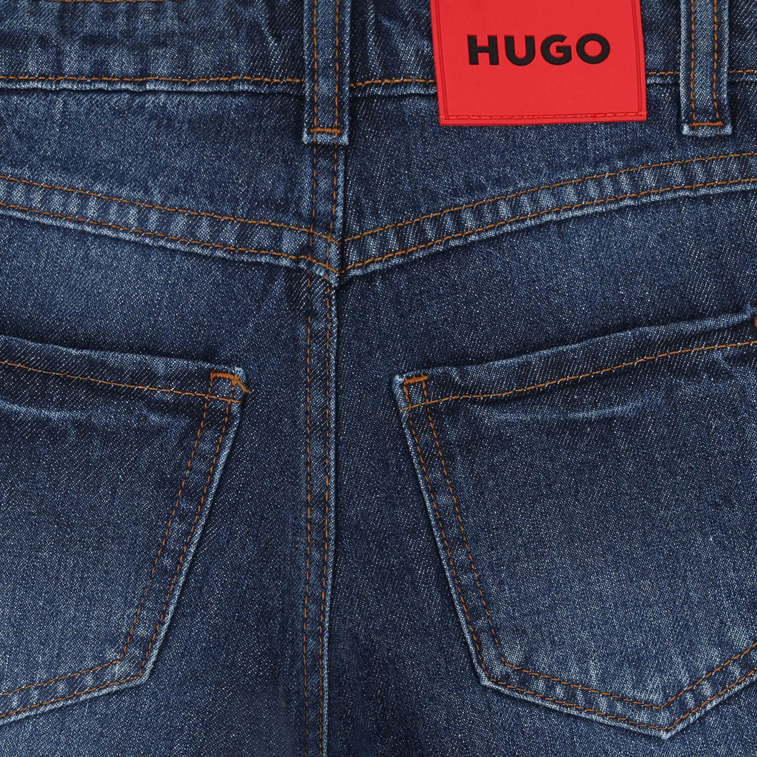 Boys Blue Denim Logo Shorts, 1, hi-res image number null