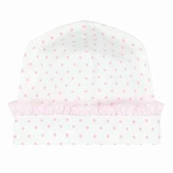 Baby Girls Pink Polka Dot Hat