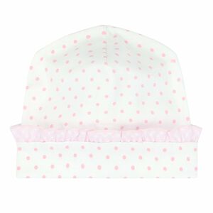 Baby Girls Pink Polka Dot Hat