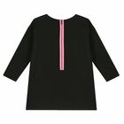 Girls Black Logo Dress, 1, hi-res