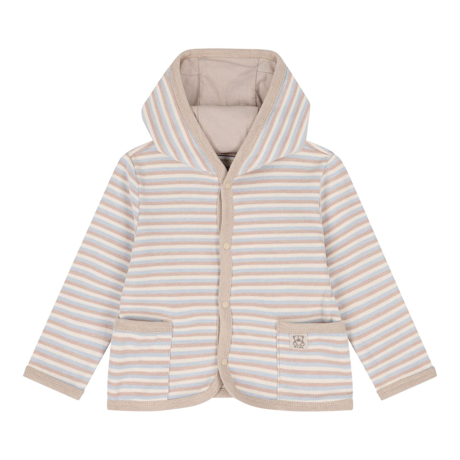 Baby Boys Beige & Ivory Teddy Bear Tracksuit ( 3 Piece ), 1, hi-res