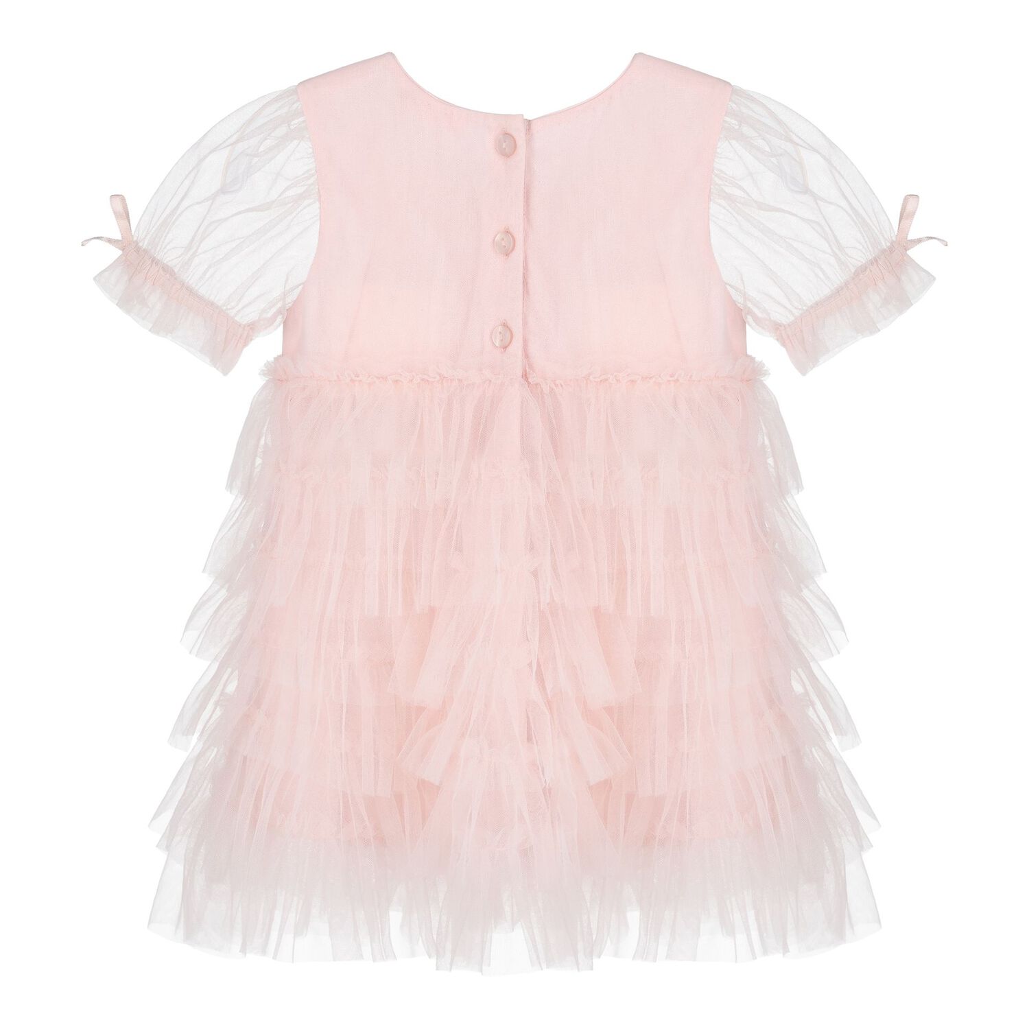Baby Girls Pink Tulle Dress Set, 1, hi-res