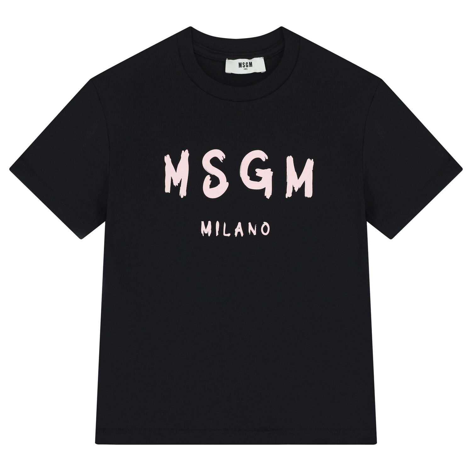 Girls Black Logo T-Shirt, 4, hi-res