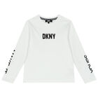 White Logo Long Sleeve Top, 1, hi-res