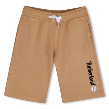 Boys Beige Logo Shorts