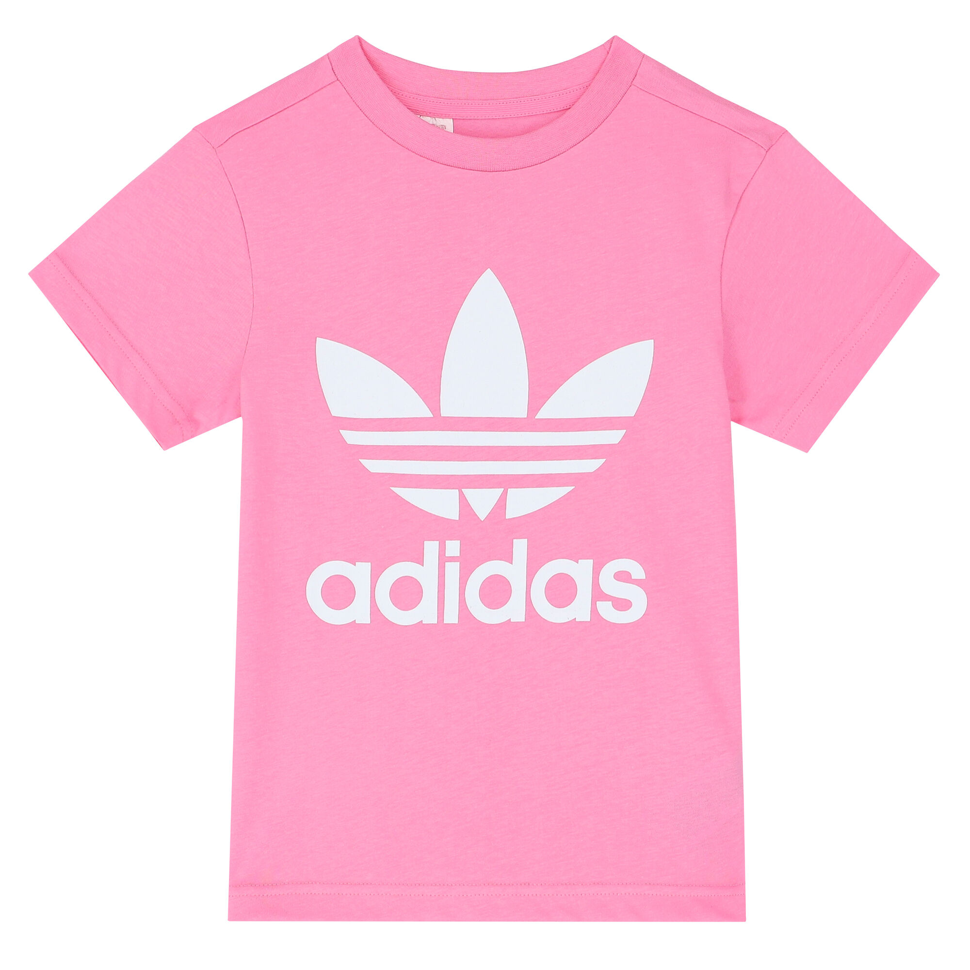 adidas Originals Girls Pink Trefoil Logo T Shirt Junior Couture USA