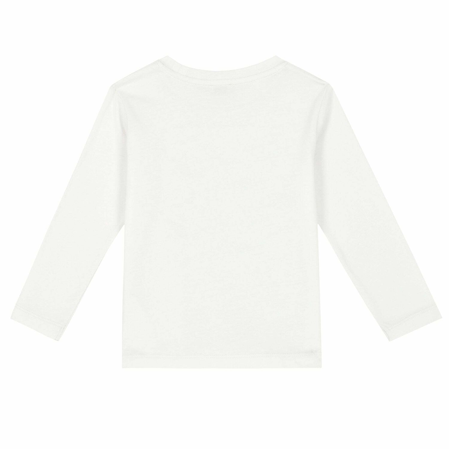 Younger Boys White Long Sleeve Top, 1, hi-res image number null