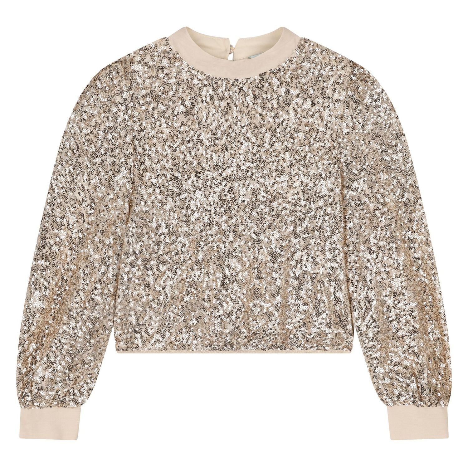 Girls Gold Sequin Skirt Set, 2, hi-res
