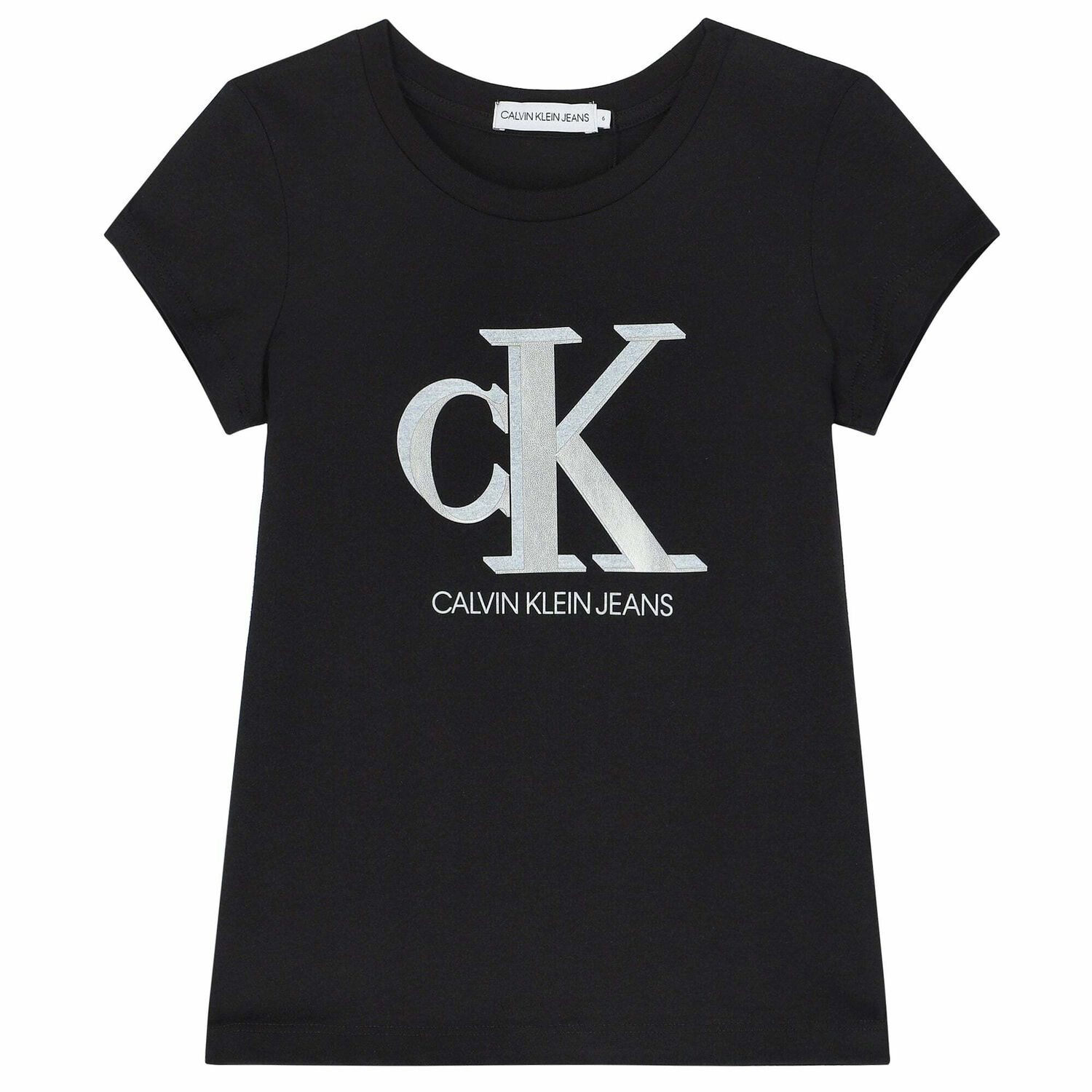 Girls Black Logo T-Shirt, 2, hi-res image number null