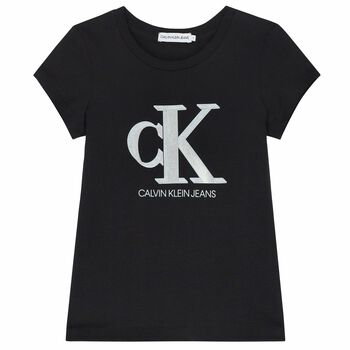 Girls Black Logo T-Shirt