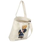 Girls Ivory Polo Bear Logo Tote Bag ( 36cm ), 2, hi-res