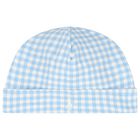 طقم ملابس أطفال من القطن بنقشة مربعات باللون زرقاء للأولاد , 1, hi-res