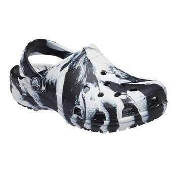 Black & White Classic Marbled Clog Sandals
