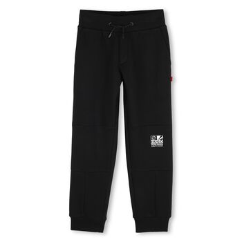 Boys Black Logo Joggers
