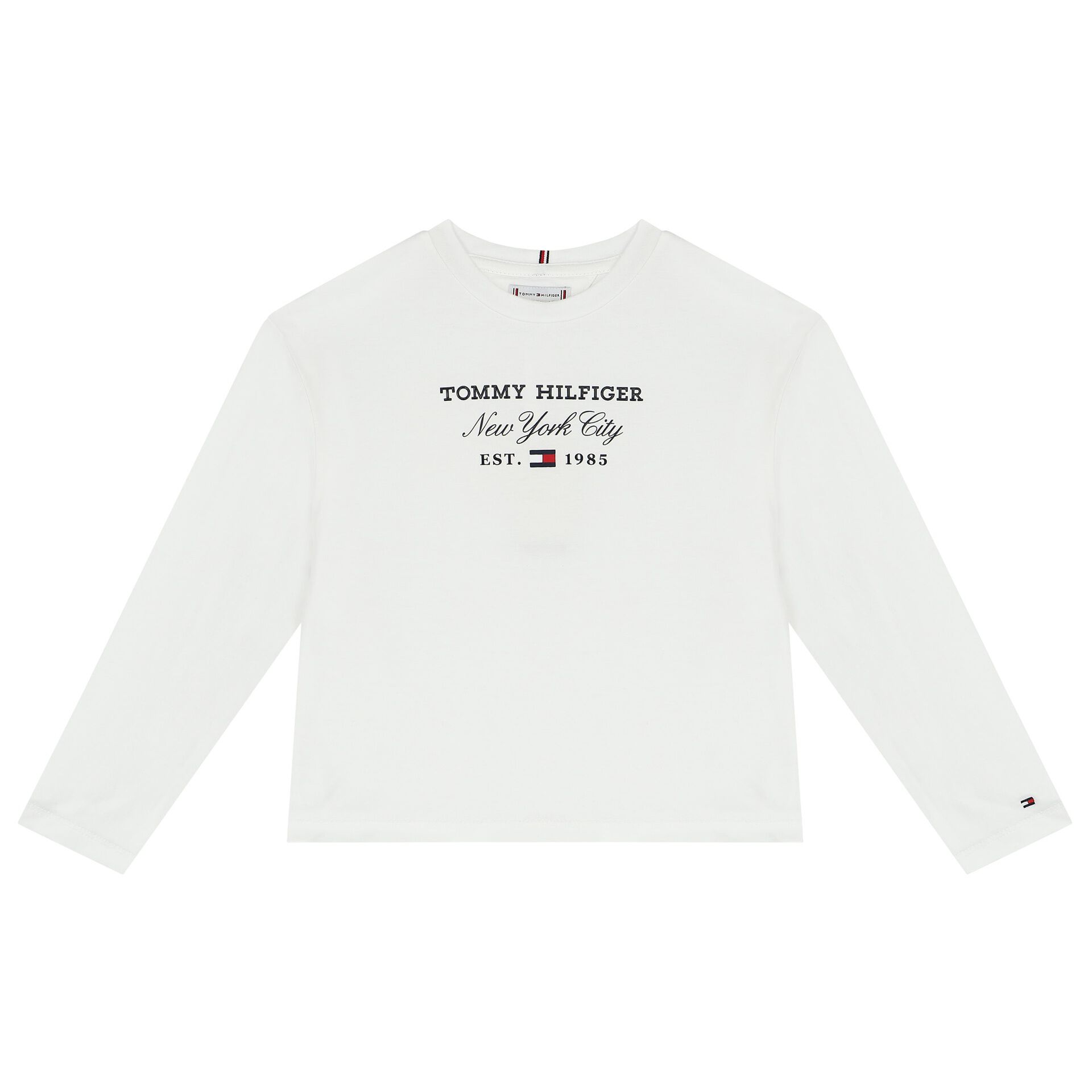 Tommy hilfiger white long sleeve t shirt online
