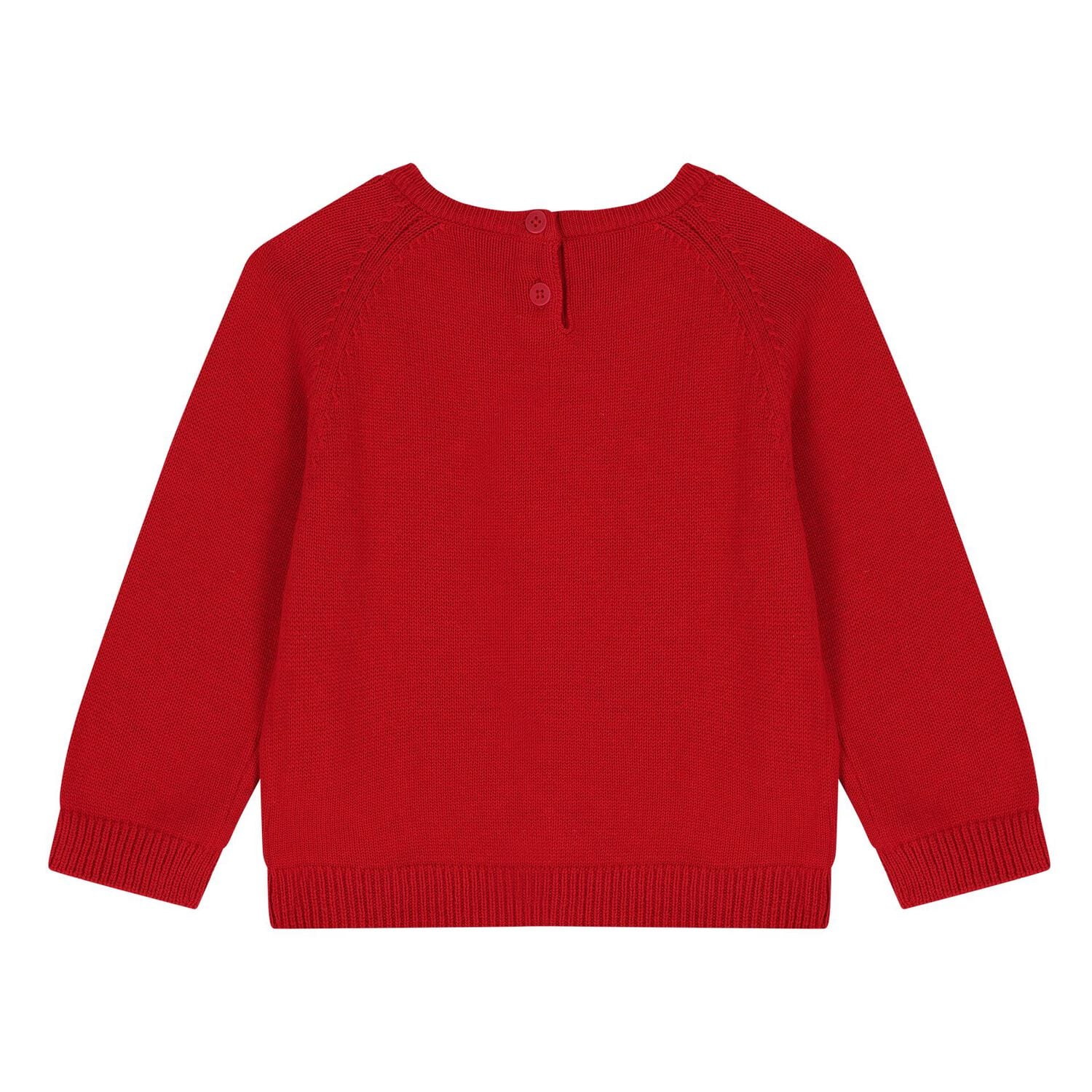 Younger Boys Red Knitted Jumper, 1, hi-res