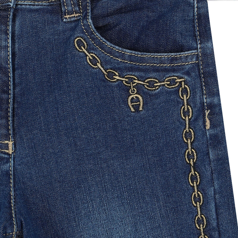 Girls Blue Denim Jeans, 1, hi-res image number null