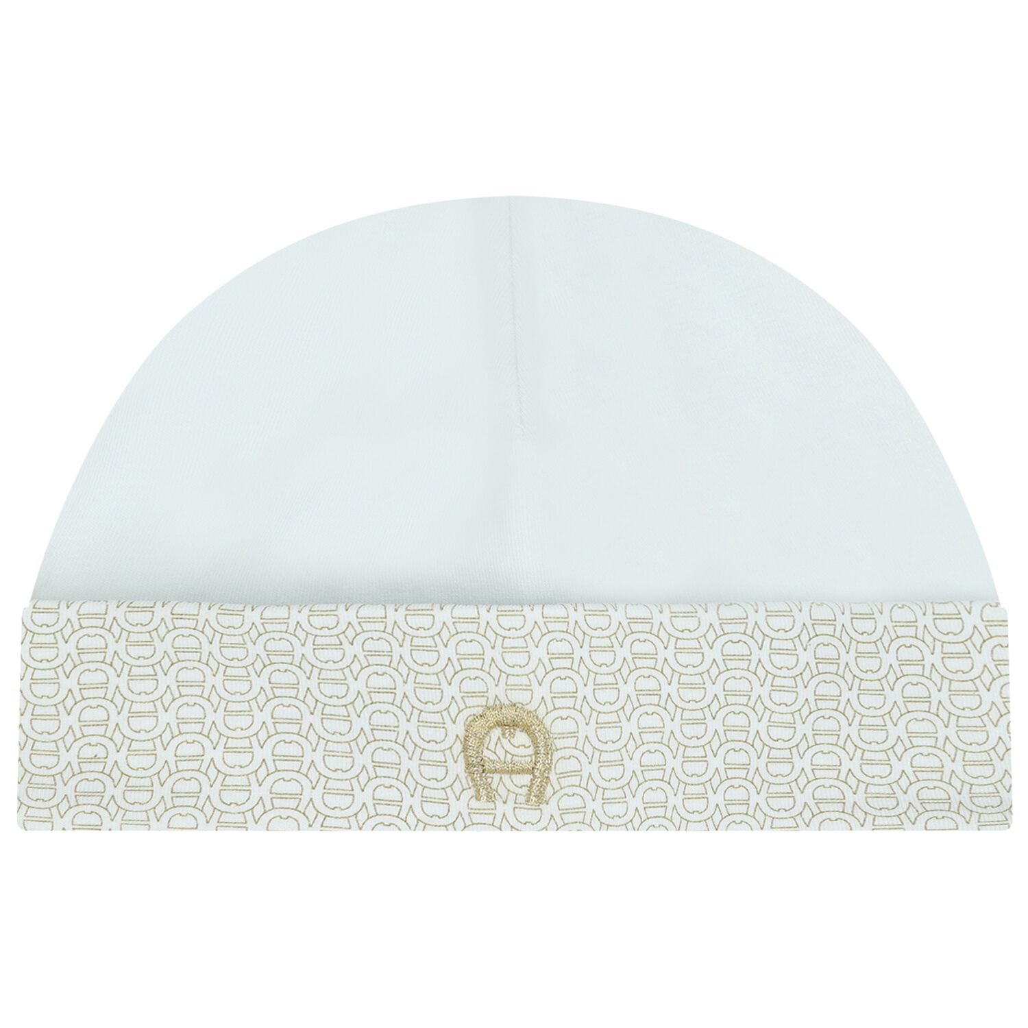 Baby Boys Blue & Gold Logo Baby Hat, 2, hi-res