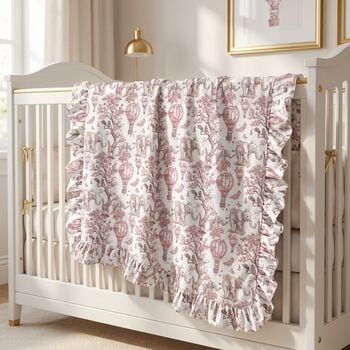 Baby Girls White & Pink Africa Blanket