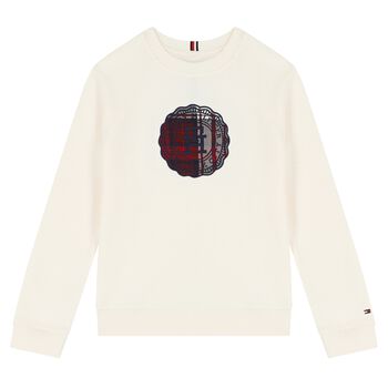 Boys Ivory Logo Sweatshirt