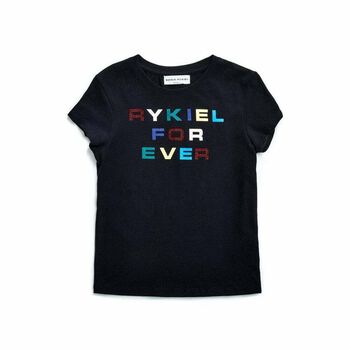 Girls Clay Black Logo Top